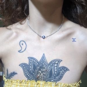 Evil eye choker necklace